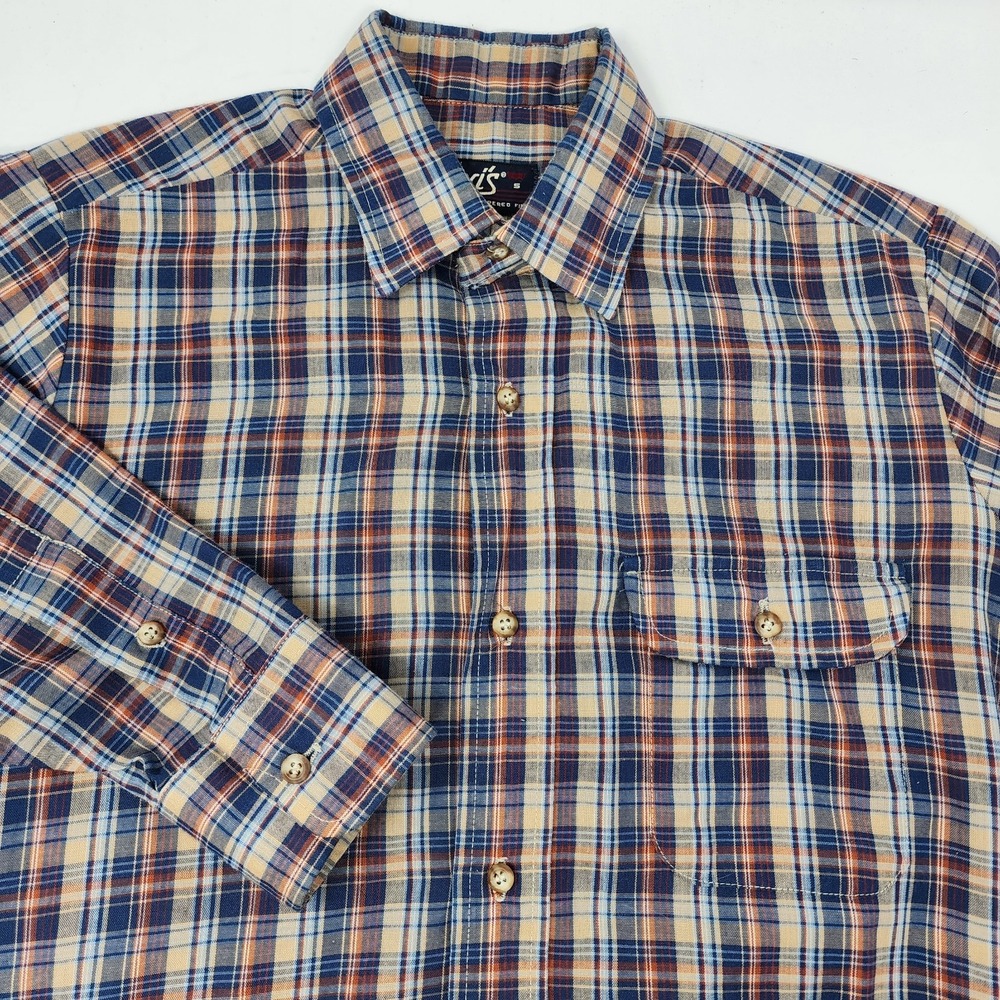 Levi's Vintage 80s Men's‎ Button Up Long Sleeve Shirt Plaid Small Multicolor USA